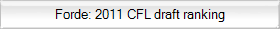 Forde: 2011 CFL draft ranking